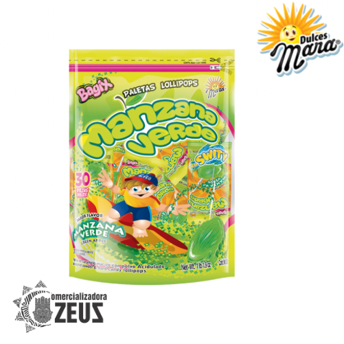 MARA BAGIX MANZANA VERDE X30 CON POLVO ACIDULADO