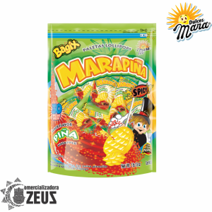 MARA BAGIX PIÑA CON CHILE X 30 PALETA CON POLVO PICOSITO.